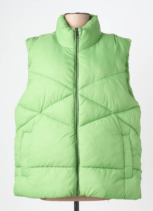 Geacă matlasată buzunare fără glugă verde ICHI femme