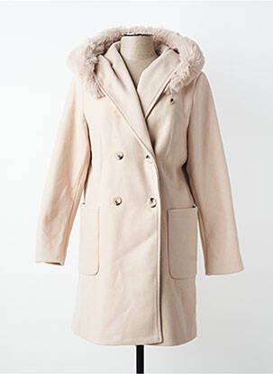 Palton lung cu glugă cu glugă bej LAURA JO femme