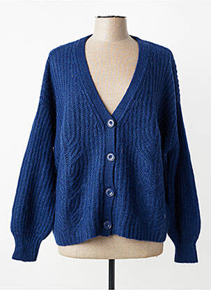 Vestă cu mâneci lungi croială cambrată albastru ORFEO femme