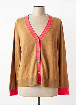 Vestă cu mâneci lungi croială cambrată maro WHITE STUFF femme