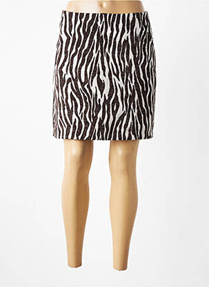 Fustă scurtă buzunare maro STREET ONE femme