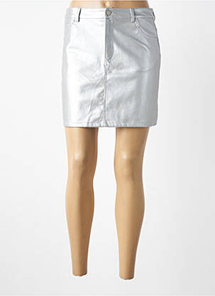 Fustă scurtă buzunare argintiu ARTLOVE femme