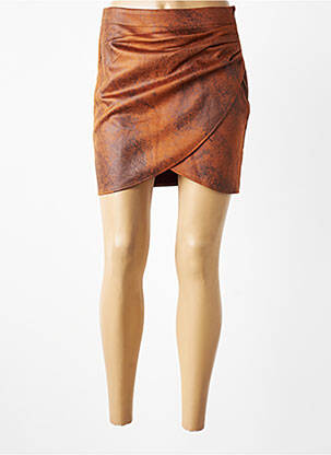 Fustă scurtă închidere cu fermoar lateral maro VILA femme