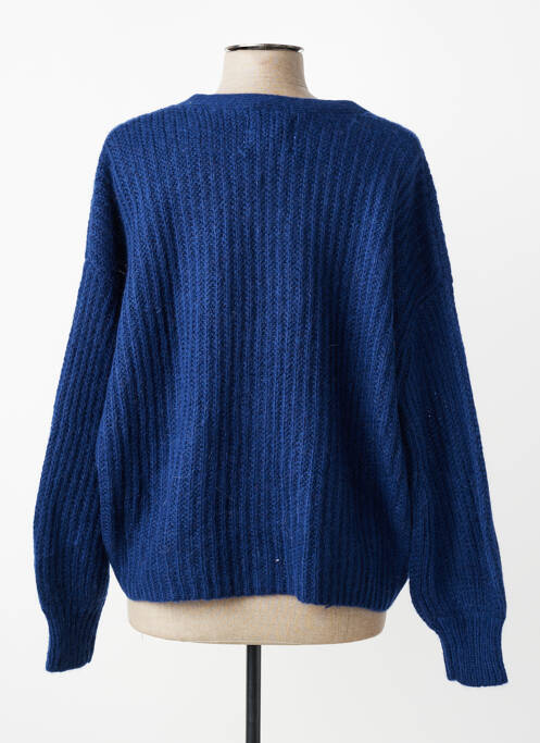 Vestă cu mâneci lungi croială cambrată albastru ORFEO femme