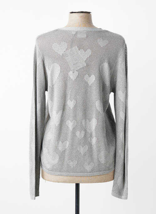 Vestă cu mâneci lungi croială cambrată gri ICHI femme