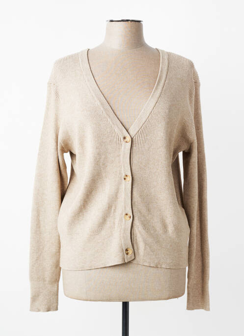 Vestă cu mâneci lungi croială cambrată bej VILA femme