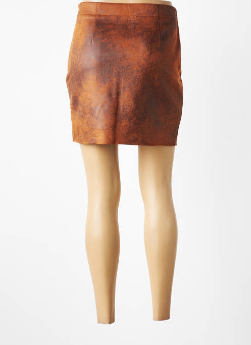 Fustă scurtă închidere cu fermoar lateral maro VILA femme