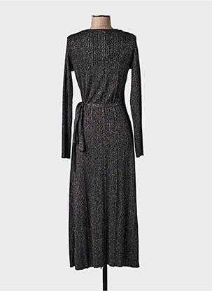 Rochie lungă mâneci lungi mâneci lungi argintiu GRACE & MILA femeie