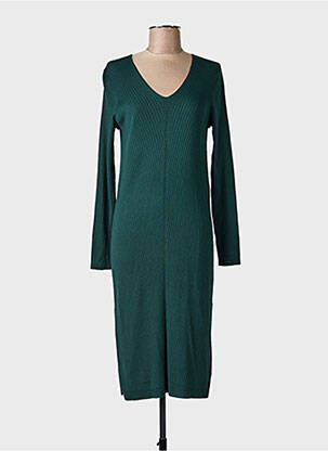Rochie pulover guler în v mâneci lungi verde VERA MONT femeie