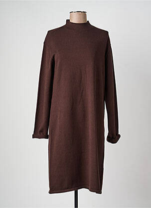 Rochie pulover guler col înalt mâneci lungi maro BETTY BARCLAY femeie