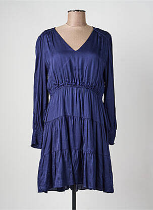 Rochie scurtă mâneci lungi mâneci lungi albastru ARTLOVE femeie