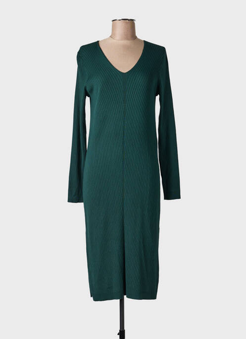 Rochie pulover guler în v mâneci lungi verde VERA MONT femme