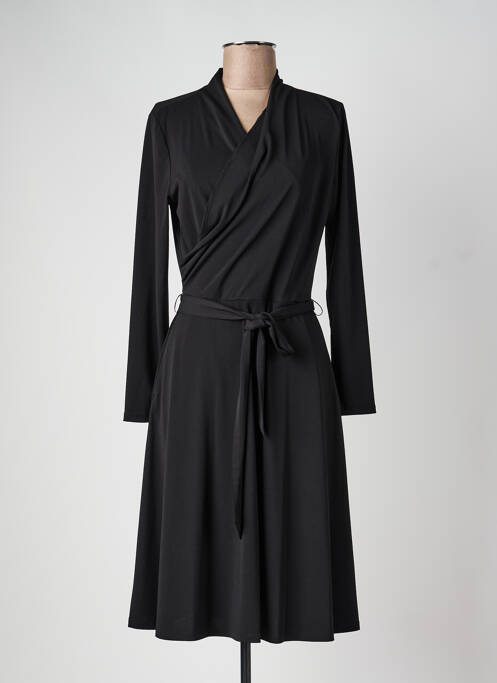 Rochie midi mâneci lungi mâneci lungi negru VERA MONT femme