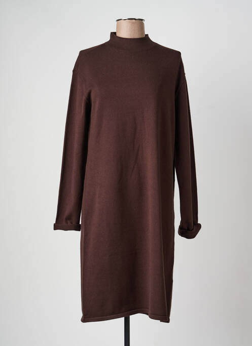 Rochie pulover guler col înalt mâneci lungi maro BETTY BARCLAY femme