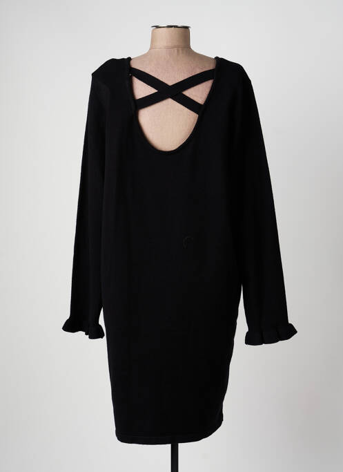 Rochie pulover elasticitate mâneci lungi negru ICHI femme