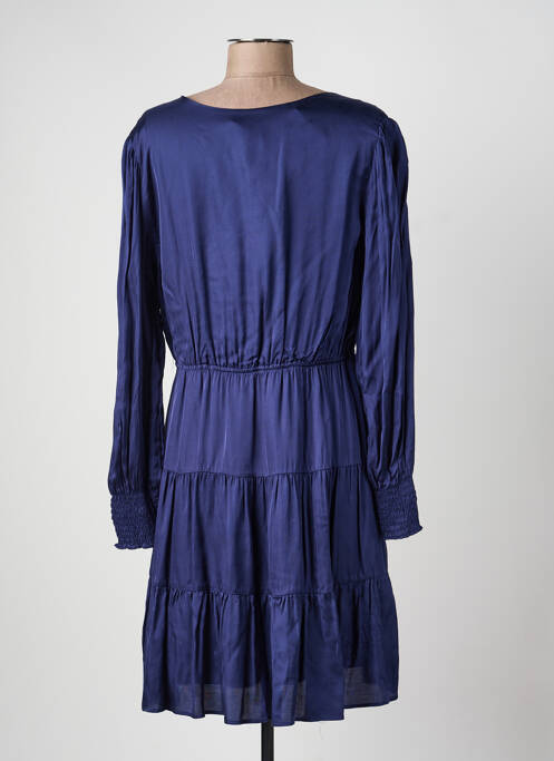 Rochie scurtă mâneci lungi mâneci lungi albastru ARTLOVE femme