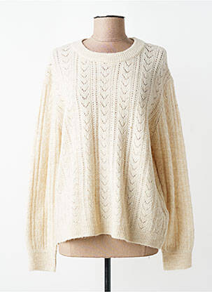 Pulover elasticitate mâneci lungi bej B.YOUNG femme