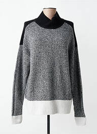 Pulover țesătură melanj mâneci lungi negru CECIL femme