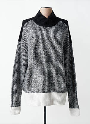 Pulover țesătură melanj mâneci lungi negru CECIL femme