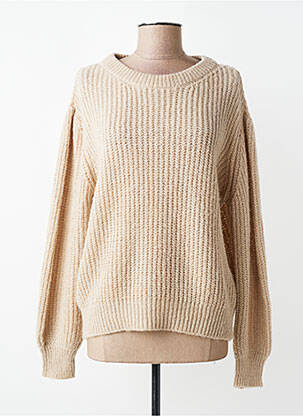 Pulover elasticitate mâneci lungi bej SIGNE NATURE femeie