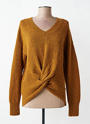 Pulover țesătură melanj mâneci lungi maro SCOTCH & SODA femeie