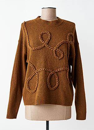 Pulover elasticitate mâneci lungi maro B.YOUNG femme