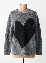 Pulover țesătură melanj mâneci lungi gri ARTLOVE femme
