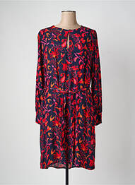 Rochie midi imprimeu fantezie mâneci lungi albastru LA FEE MARABOUTEE femeie
