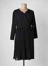 Rochie midi mâneci lungi mâneci lungi negru SIGNE NATURE femme