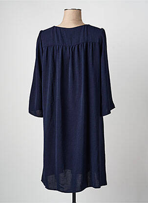 Rochie midi mâneci 3/4 mâneci 3/4 albastru GRACE & MILA femeie