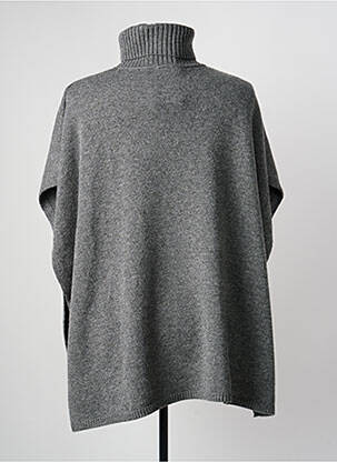 Poncho guler rulat gri GRACE & MILA femeie