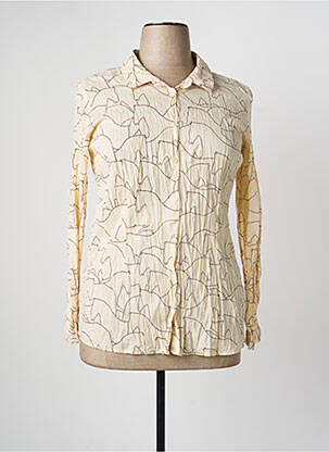 Cămașă croială cambrată mâneci lungi bej NICE THINGS femme