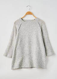 Pulover guler rotund mâneci 3/4 gri INSPIRATION STUDIO femme