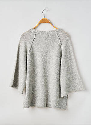 Pulover croială dreaptă mâneci 3/4 gri INSPIRATION STUDIO femeie