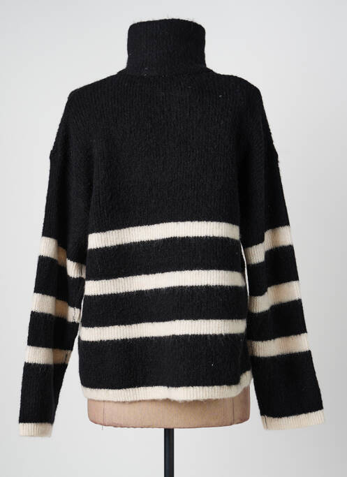 Pulover cu guler înalt tricotaj din plasă mâneci lungi negru SELECTED femme