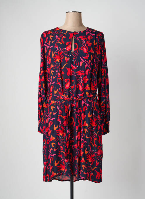 Rochie midi imprimeu fantezie mâneci lungi albastru LA FEE MARABOUTEE femme