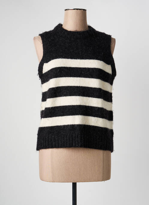 Pulover croială cambrată fără mâneci negru WHITE STUFF femme