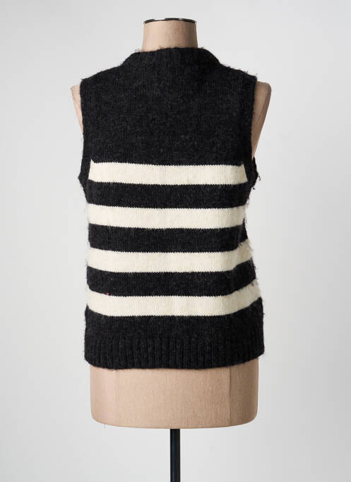 Pulover croială cambrată fără mâneci negru WHITE STUFF femme