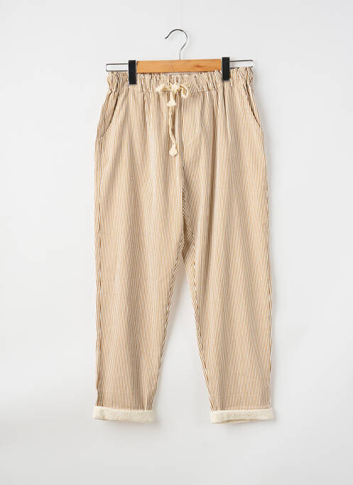 Pantalon drept elasticitate mărime normală maro NAIS femme