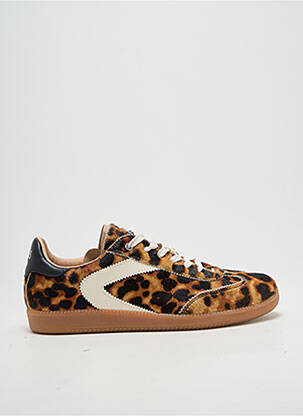 Adidași vârf rotund toc plat până la 3 cm maro ZERO CENTCINQ femme