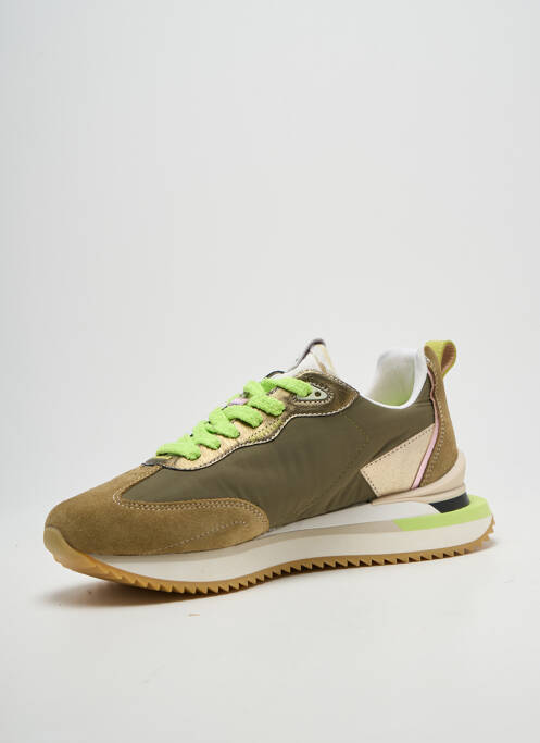 Adidași țesătură satinată toc de 4 la 6 cm verde ZERO CENTCINQ femme