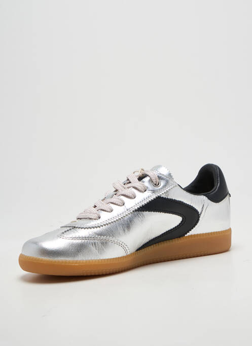 Adidași material neted toc plat până la 3 cm argintiu ZERO CENTCINQ femme