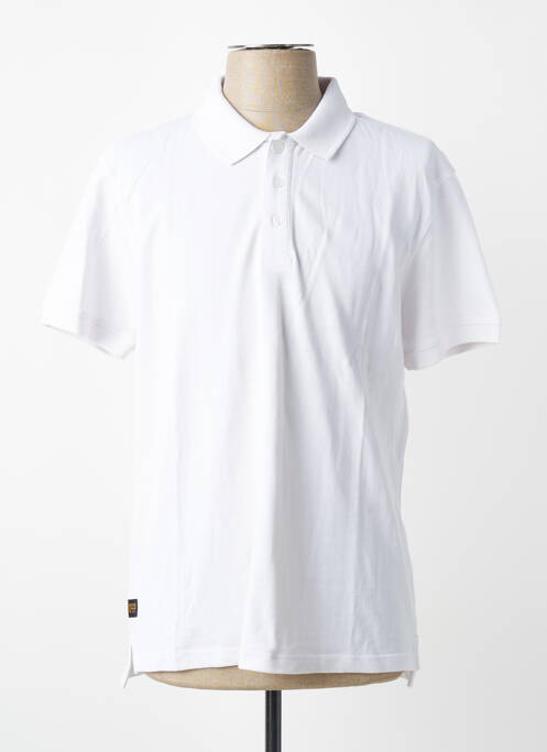 Polo elasticitate mâneci scurte alb DAYTONA homme
