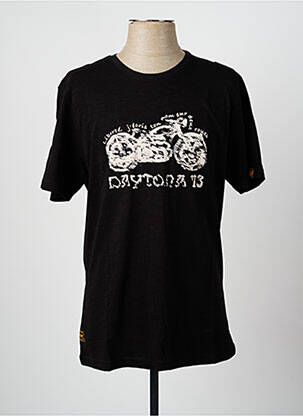 Tricou elasticitate mâneci scurte negru DAYTONA bărbat