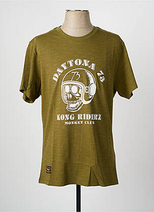 Tricou elasticitate mâneci scurte verde DAYTONA bărbat