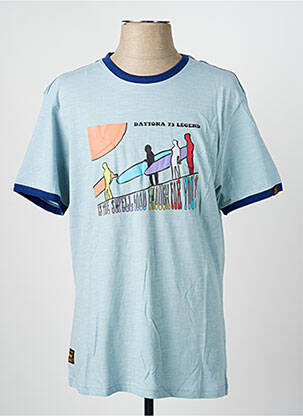 Tricou croială dreaptă mâneci scurte albastru DAYTONA bărbat