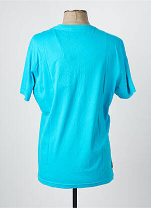 Tricou broderie mâneci scurte albastru DAYTONA bărbat