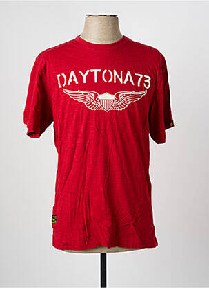 Tricou croială dreaptă mâneci scurte roșu DAYTONA bărbat