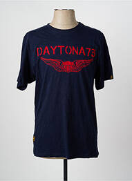 Tricou croială dreaptă mâneci scurte albastru DAYTONA bărbat