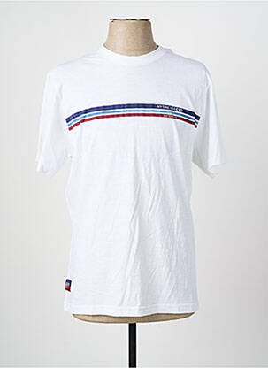 Tricou croială dreaptă mâneci scurte alb DAYTONA bărbat